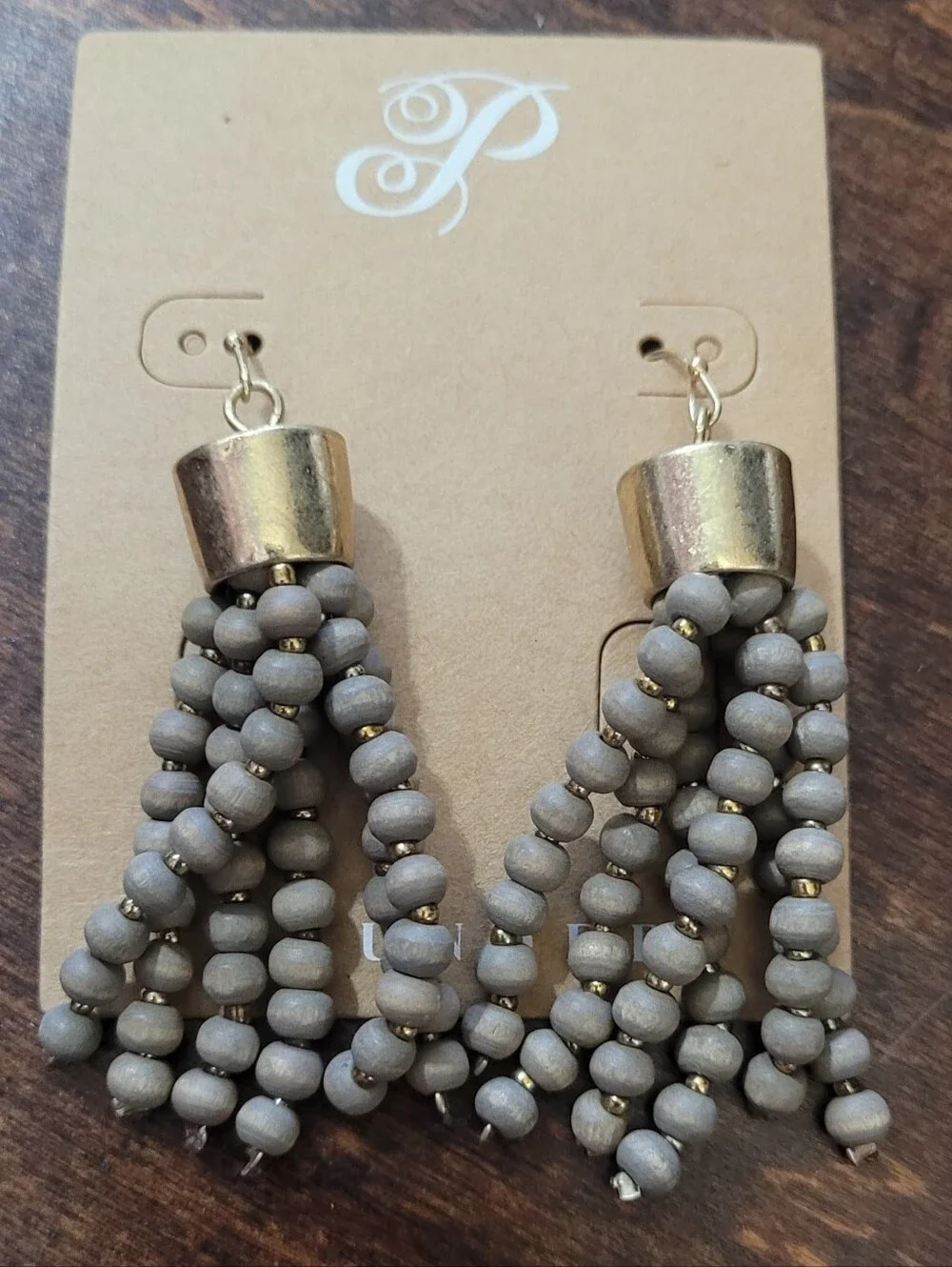 (12) PLUNDER Wood Dangle Earrings & Matching Stretch Bracelet Sets